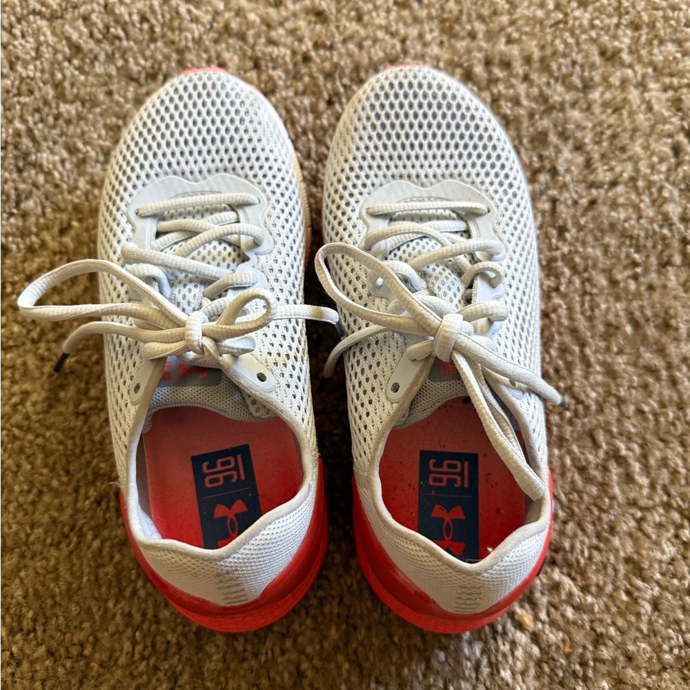 Under Armour Kids Sneakers in White and Red